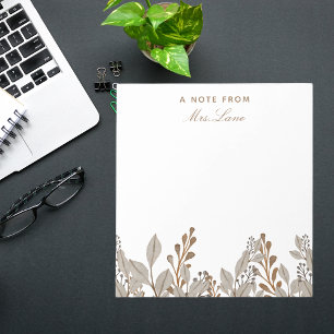 Bloco De Notas Notepad de Na moda do Professor de Apreciação do P