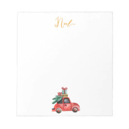Bloco De Notas Notepad de Natal do Noel Calliographic Watercolor 
