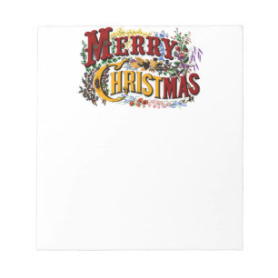 Bloco De Notas Notepad de Natal Feliz 1876