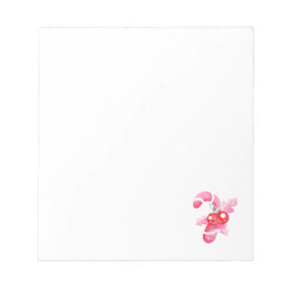 Bloco De Notas Notepad de Natal Rosa e Branco Doces