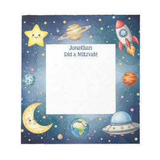 Bloco De Notas Notepad de Nota Mitzvah Personalizada para Criança