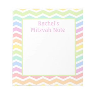 Bloco De Notas Notepad de Notas da Mitzvah da Rapariga do Arco-Ír