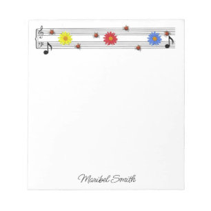 Bloco De Notas Notepad de Notas de Música