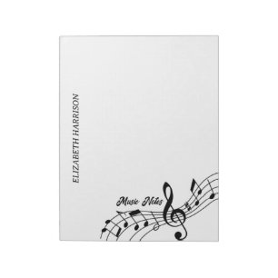 Bloco De Notas Notepad de Notas de Música de Professores Treble C