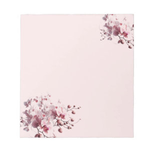 Bloco De Notas Notepad de Orquídeas Tropicais Blushing