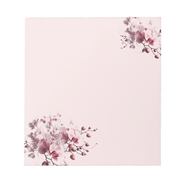 Bloco De Notas Notepad de Orquídeas Tropicais Blushing (Frente)