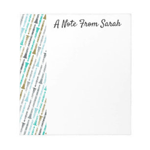 Bloco De Notas Notepad de padrão Clarinet personalizado