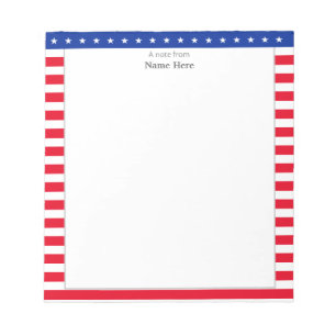 Bloco De Notas Notepad de padrão estelar e quadro branco vermelho