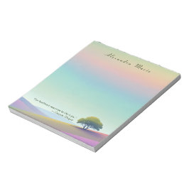 Bloco De Notas Notepad de Paisagem Pastel Mínimo Personalizado