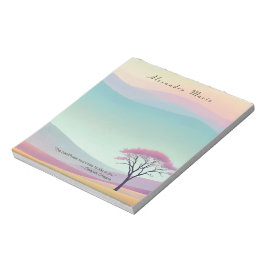 Bloco De Notas Notepad de Paisagem Pastel Mínimo Personalizado
