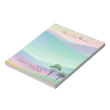Notepad de Paisagem Pastel Mínimo Personalizado