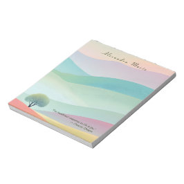 Bloco De Notas Notepad de Paisagem Pastel Mínimo Personalizado