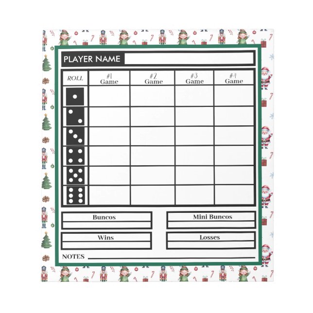 Bloco De Notas Notepad de Parcela de Natal Merry Trendy (Frente)