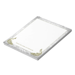 Bloco De Notas Notepad de Peacocks Dourado
