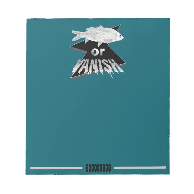 Bloco De Notas Notepad de peixe ou peixe (Frente)