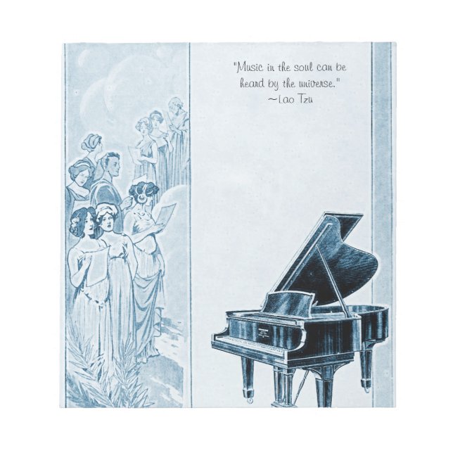 Bloco De Notas Notepad De Piano De Vintage Steinway (Frente)