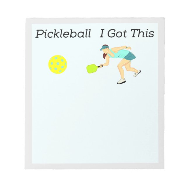 Bloco De Notas Notepad de Pickleball. Notepad Engraçado Picklebal (Frente)