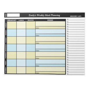 Bloco De Notas Notepad de Planejamento Semanal Personalizado Amar