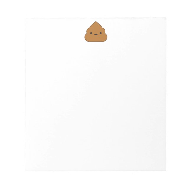 Bloco De Notas Notepad de Poop Kawaii (Frente)
