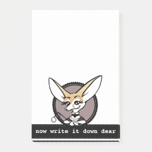 BLOCO DE NOTAS NOTEPAD DE POSTE-IT DE FENNEC FOX DE ESTILO DE CAR