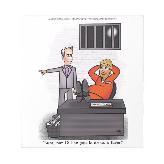 Bloco De Notas Notepad de produtos Donald Trump (Frente)