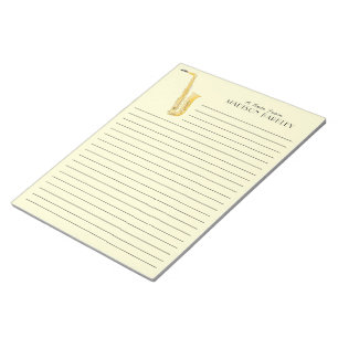 Bloco De Notas Notepad de professor de Banda de muçulmano saxofo