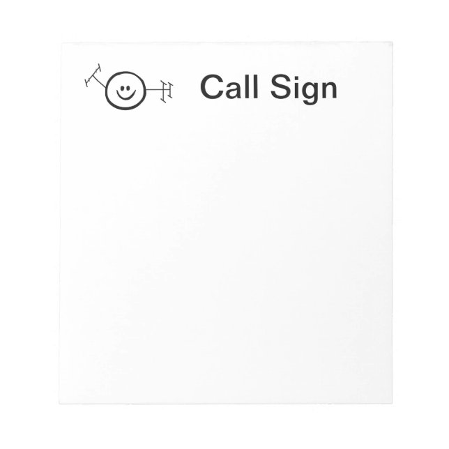 Bloco De Notas Notepad de rádio Feliz Ham Ham (Frente)