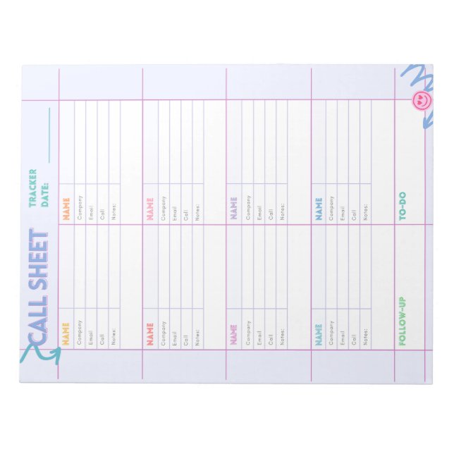 Bloco De Notas Notepad de Rastreamento de Chamada Telefônica (Frente)