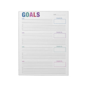 Bloco De Notas Notepad de Rastreamento de Meta Colorida