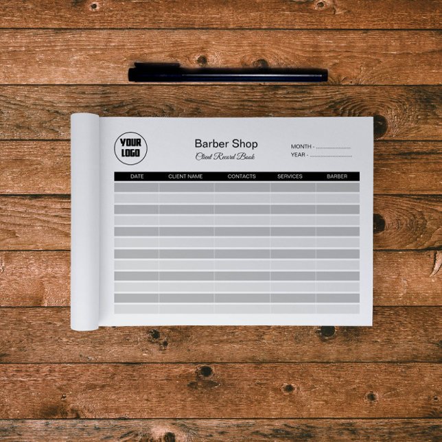 Bloco De Notas Notepad de Registro de Cliente do Barbershop (Criador carregado)