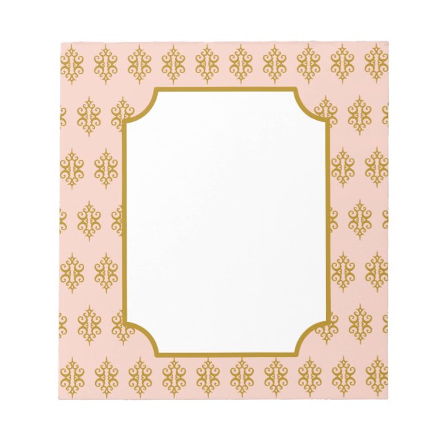 Bloco De Notas Notepad de rendas rosa antigo (Frente)