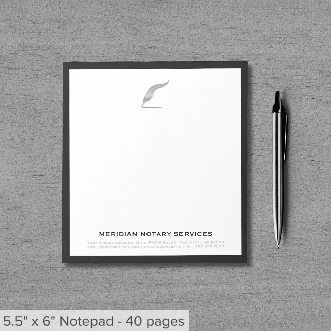 Bloco De Notas Notepad de Serviço Notório Sleek (Criador carregado)