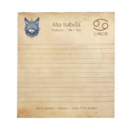 Bloco De Notas Notepad de Sinal Zodiac & Celestial