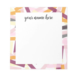 Bloco De Notas Notepad de Stripes Coloridas Personalizadas