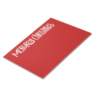 Bloco De Notas Notepad de Texto Branco Feliz Natal