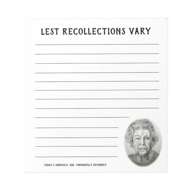 Bloco De Notas Notepad de Texto Personalizado da Rainha Real Engr (Frente)