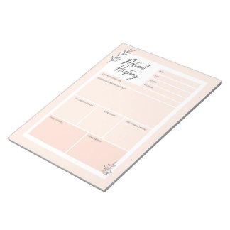 Bloco De Notas Notepad De Tomada De História Médica Rosa