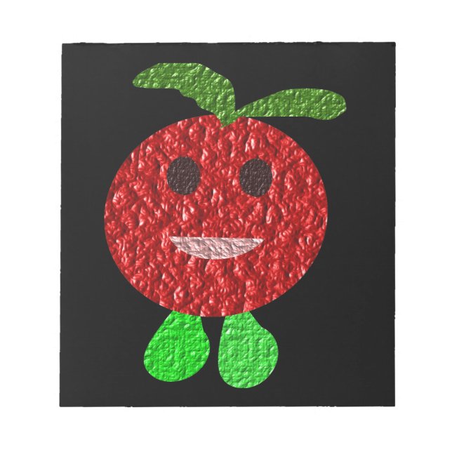 Bloco De Notas Notepad de Tomato Feliz (Frente)
