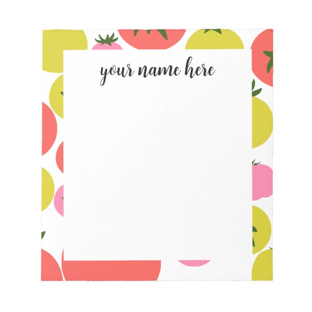 Bloco De Notas Notepad de Tomato Personalizado (Frente)