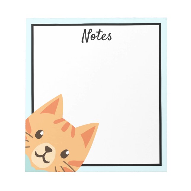 Bloco De Notas Notepad de Vazio Tabby Laranja (Frente)