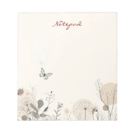 Bloco De Notas Notepad decorated with wild plant illustrations