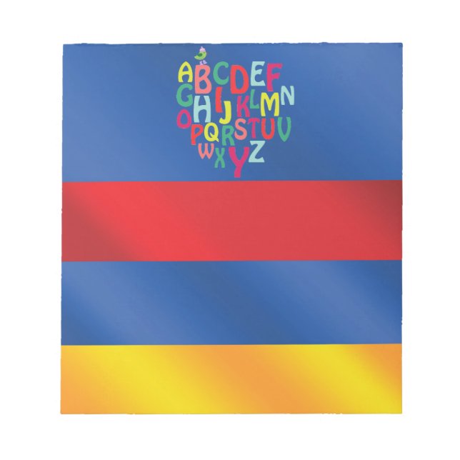 Bloco De Notas Notepad do alfabeto (Frente)