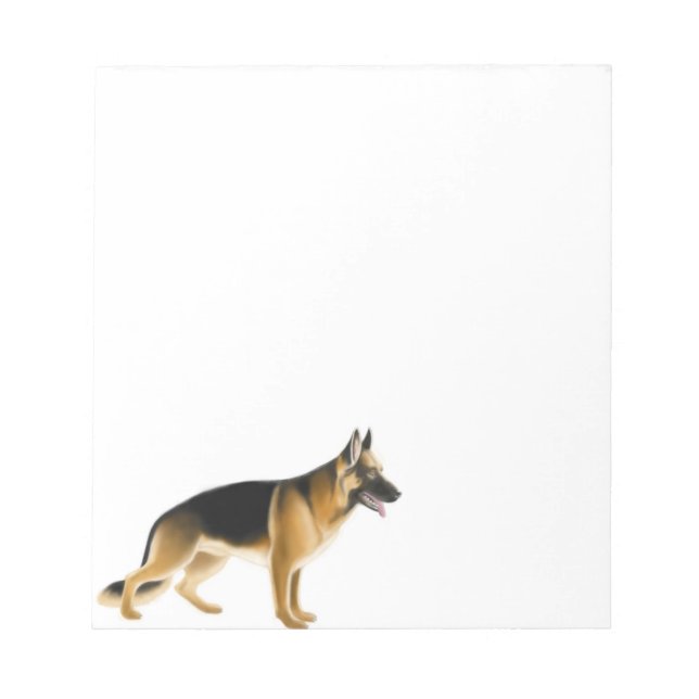 Bloco De Notas Notepad do Cachorro da Polícia do German shepherd  (Frente)