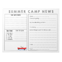 Notepad do Canoé Summer Camp