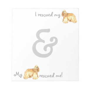 Bloco De Notas Notepad do coker Spaniel de resgate