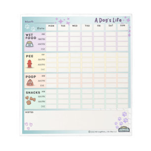 Bloco De Notas Notepad do Controlador de Cachorros Diário (Arranq