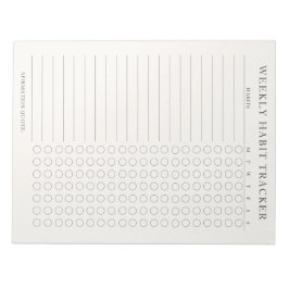 Bloco De Notas Notepad do Controlador de Hábitos Semanais Simpl M