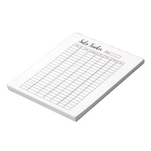 Bloco De Notas Notepad do Controlador de Vendas para Pequenas Emp
