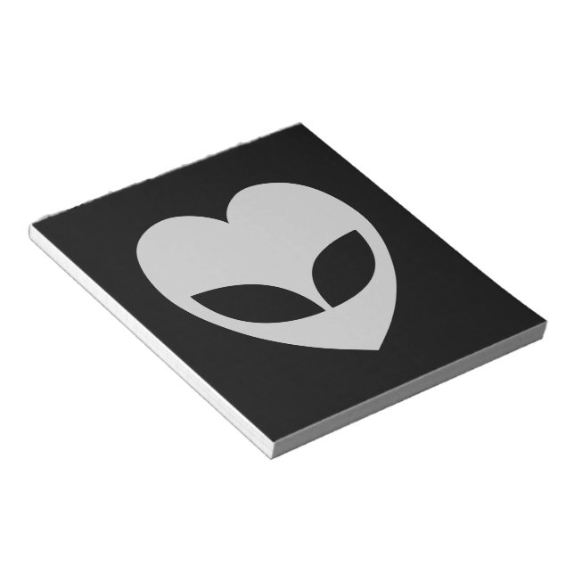 Bloco De Notas Notepad do Coração de Amor alienígena (Inclinado)