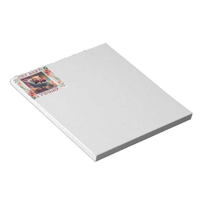 Bloco De Notas Notepad do Cry Baby Trump (Inclinado)